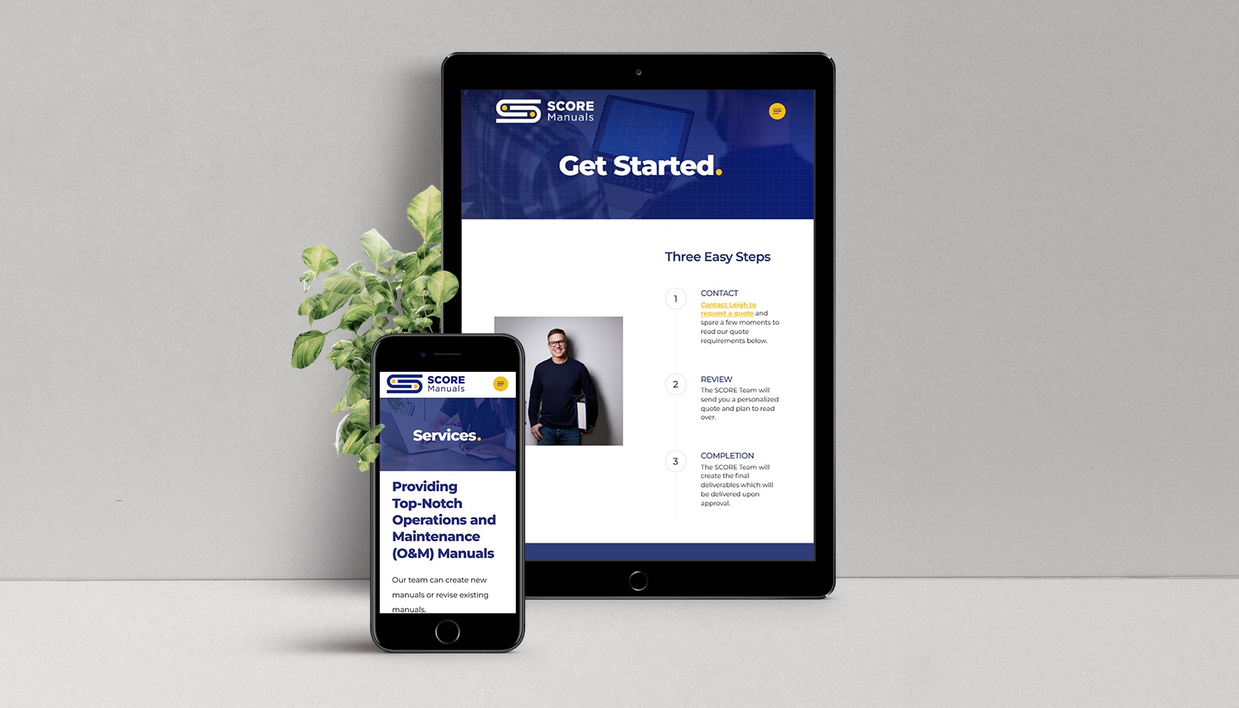 Score Manuals Ipad and Mobile view